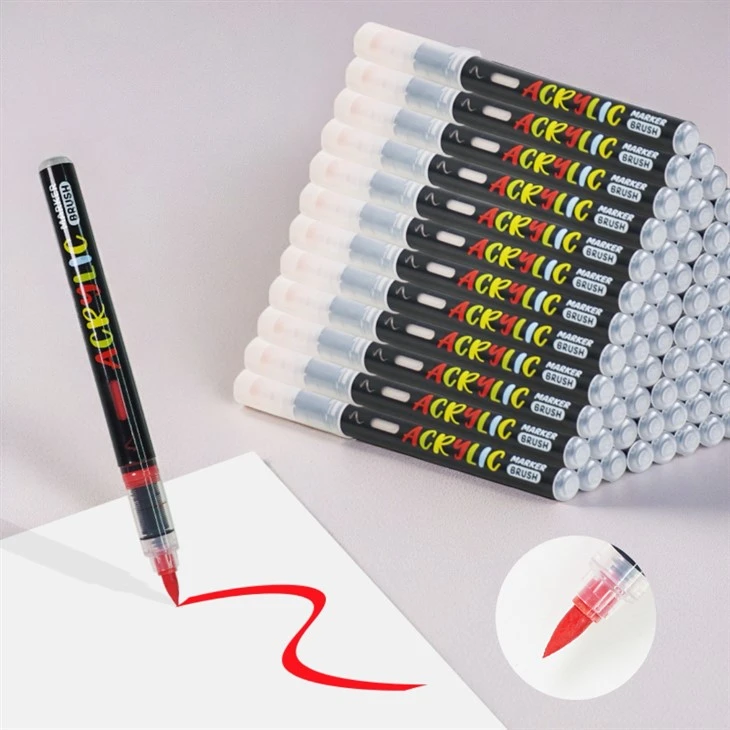 Sfat pe perie marker acrilic lichid drept
